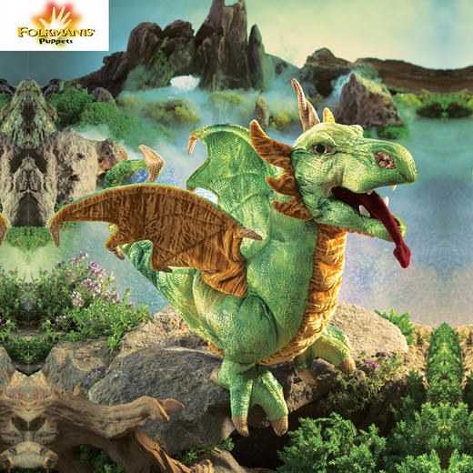 Folkmanis Puppets绿龙玩具/2812玩偶毛绒玩具礼物 商品图1