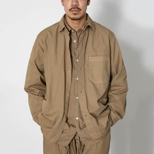 hobo SHIRT JACKET 日本职人制 咖啡染 炭染工装衬衫夹克外套 商品图3