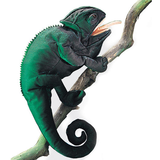 Folkmanis Puppets变色龙玩具/2215玩偶毛绒玩具礼物 商品图0