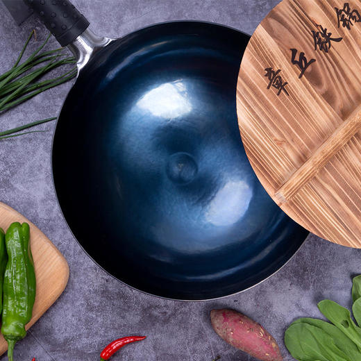 【顺丰包邮】纯手工锻打章丘铁锅舌尖上的中国同款无涂层炒菜不粘铁锅家用 商品图6