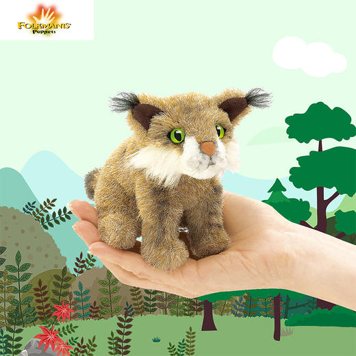 Folkmanis Puppets小山猫指套玩具/2740玩偶毛绒玩具礼物 商品图1