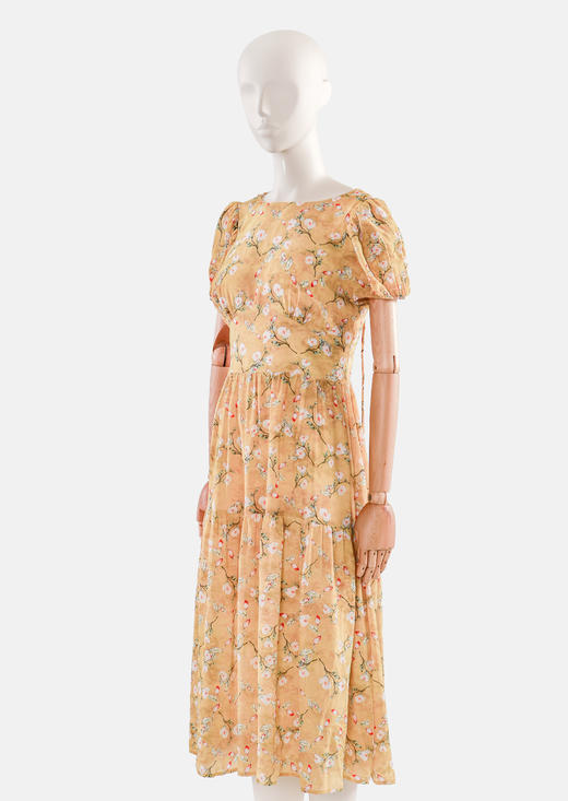 小灯笼袖后系带连衣裙 商品图3