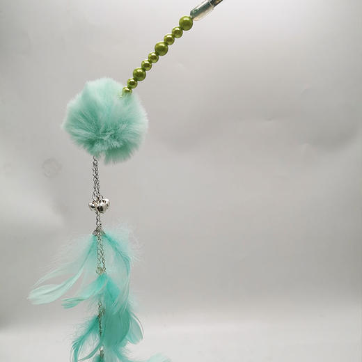 大抖音羽毛猫棒5种颜色混发猫咪玩具逗猫棒 商品图1