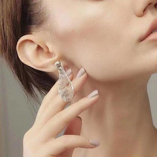 【Lens推荐】⻜行的种子-槭树 翅膀耳饰 商品图5