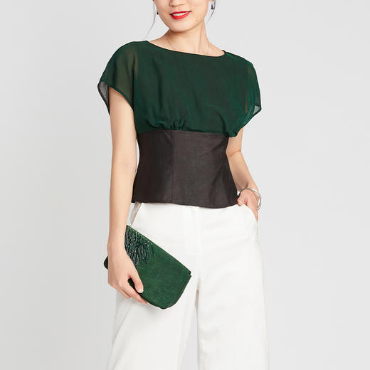 TANGY Collection/天意精品2021年春夏新品落禾系列真丝莨绸上衣 商品图3