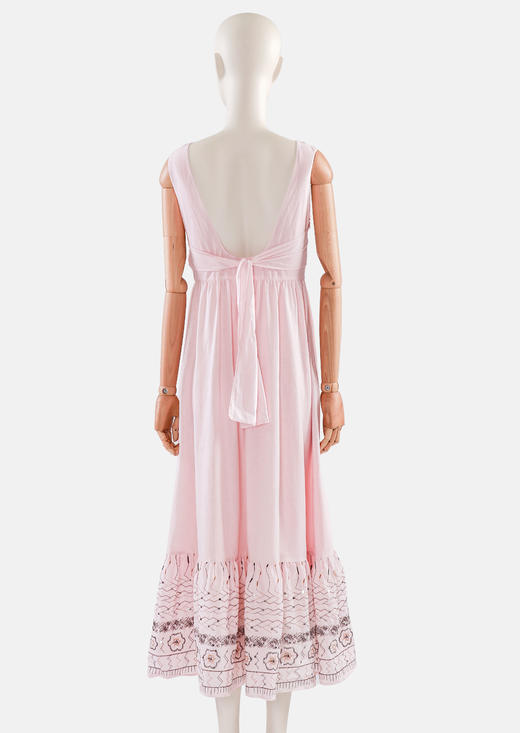 L 漏背系带长款连衣裙 商品图2