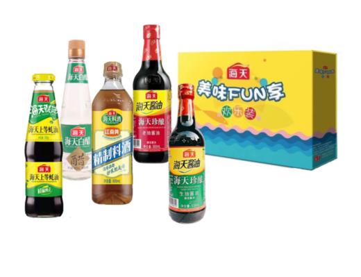 海天 美味FUN享精品礼盒 草菇金标蚝油料酒黄豆酱（5种） 商品图3