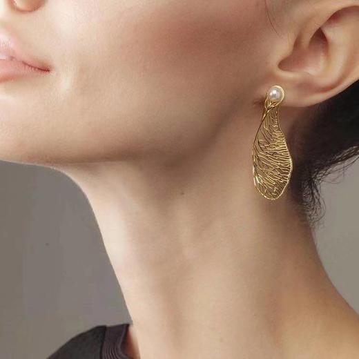 【Lens推荐】⻜行的种子-槭树 翅膀耳饰 商品图4