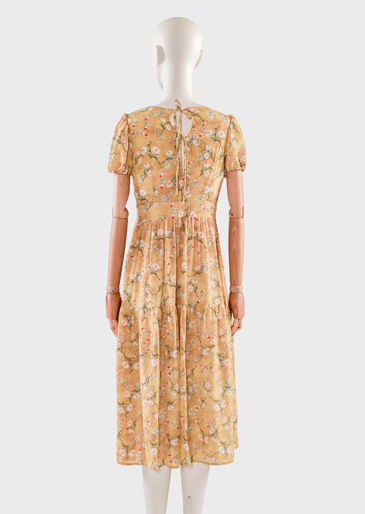 小灯笼袖后系带连衣裙 商品图2