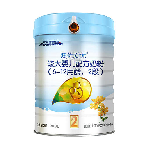 澳优（Ausnutria）金装爱优优选 婴幼儿配方奶粉 2段（6-12个月适用）800g【澳优】 商品图0