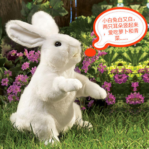 Folkmanis Puppets站姿白兔玩具/2868玩偶毛绒玩具礼物 商品图2