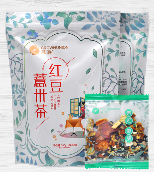康庆堂玫瑰荷叶茶红豆薏米茶组合花草茶养生代用茶100g独立包装
