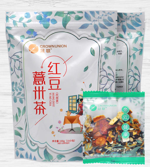康庆堂玫瑰荷叶茶红豆薏米茶组合花草茶养生代用茶100g独立包装 商品图0