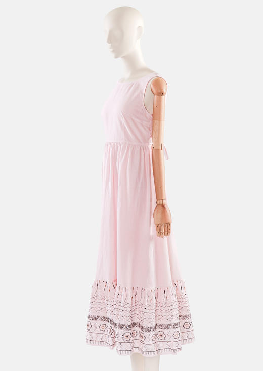 L 漏背系带长款连衣裙 商品图1