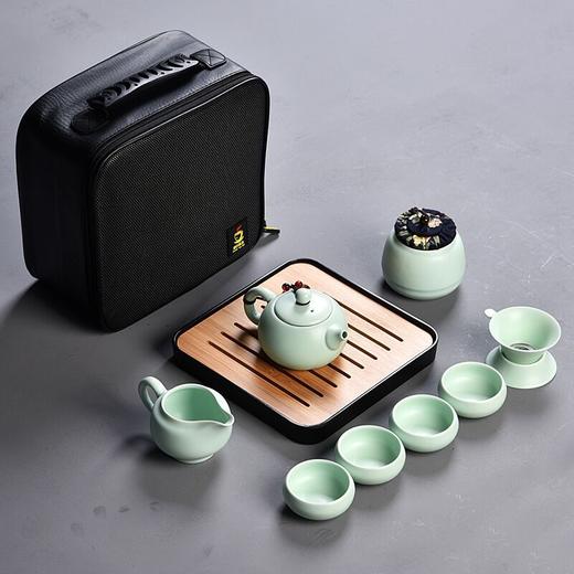 定窑旅行功夫茶具套装家用便携包一壶四杯小茶具 商品图5