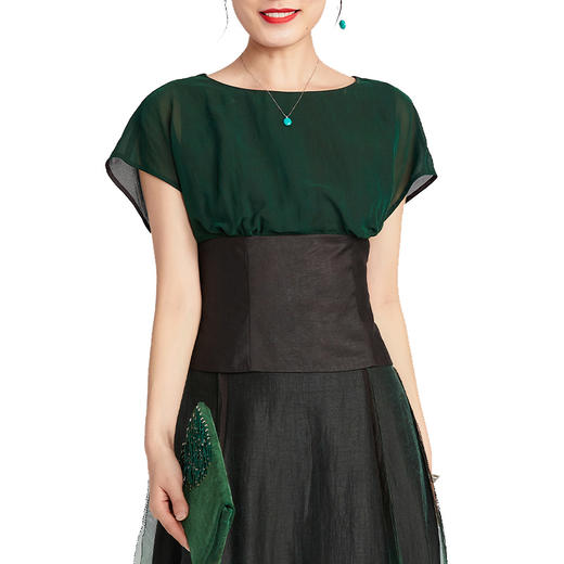 TANGY Collection/天意精品2021年春夏新品落禾系列真丝莨绸上衣 商品图4