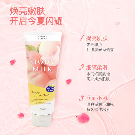嘉娜宝Kracie肌美精身体乳200g 水蜜桃保湿香体嘉宝娜桃子味润肤乳 商品图0