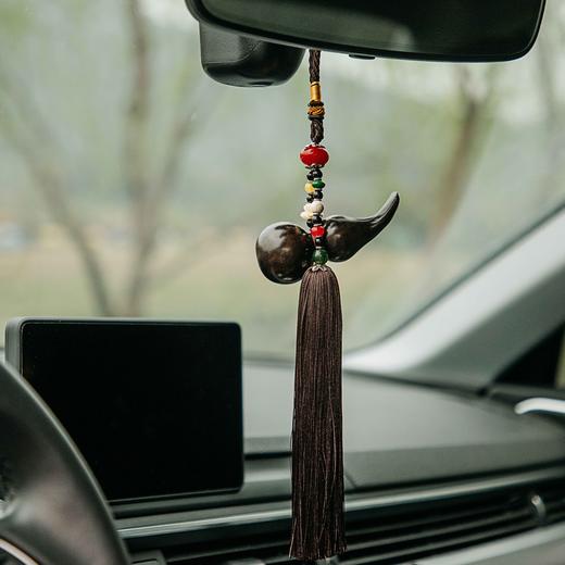 普陀念品黑檀葫芦汽车挂件佛保平安吊坠福禄挂饰 商品图3