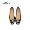 westory女鞋2021春季浅口牛皮一脚蹬豆豆鞋平底奶奶鞋S21AE52871 商品缩略图3