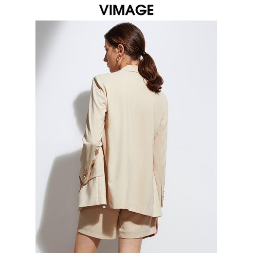 VIMAGE纬漫纪夏季新款时尚宽松显瘦直筒简约薄款西装外套女VA2103111 商品图3