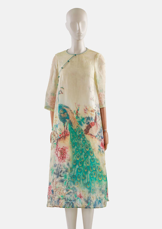 丝麻新国风连衣裙 商品图0