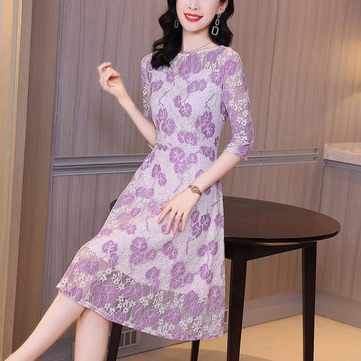 AHM  ymd6020法式名媛风气质优雅中长款裙 商品图0