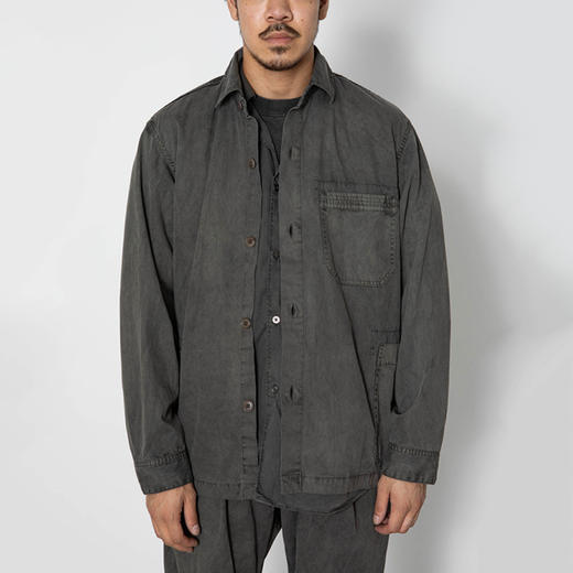 hobo SHIRT JACKET 日本职人制 咖啡染 炭染工装衬衫夹克外套 商品图4