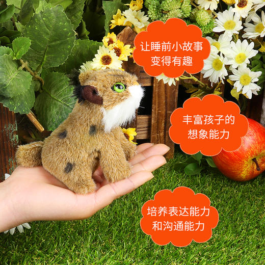 Folkmanis Puppets小山猫指套玩具/2740玩偶毛绒玩具礼物 商品图4