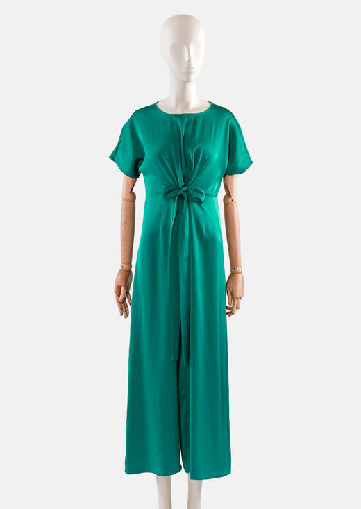 前系带气质宽腿连体裤 商品图0