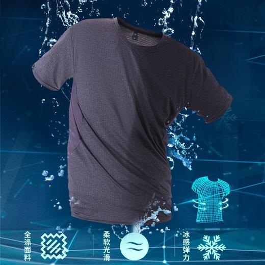 【吸湿排汗 轻薄透气不透肉 柔软亲肤】量橙V5科技拼接散热至冷短袖T恤 商品图2