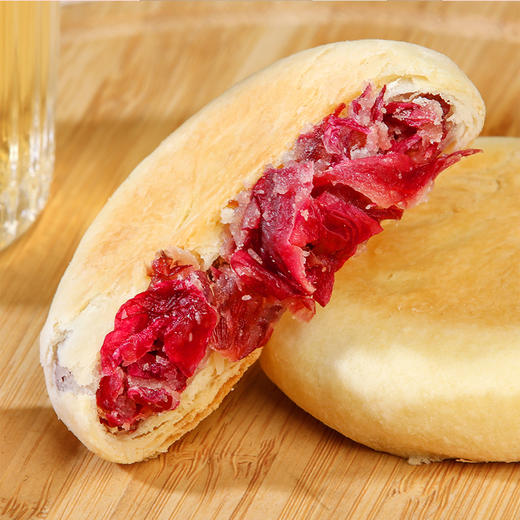 中国玫瑰谷 玫瑰鲜花饼 下午茶小甜点零食早餐   8枚/盒 商品图1