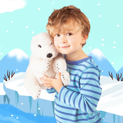 Folkmanis Puppets坐姿北极熊玩具/3103玩偶毛绒玩具礼物 商品图2