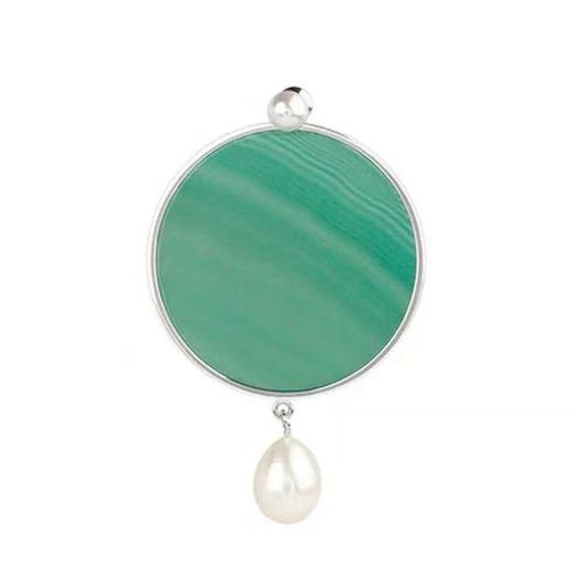 【Lens推荐】雨季系列 绿玛瑙组合耳环 项链 商品图3