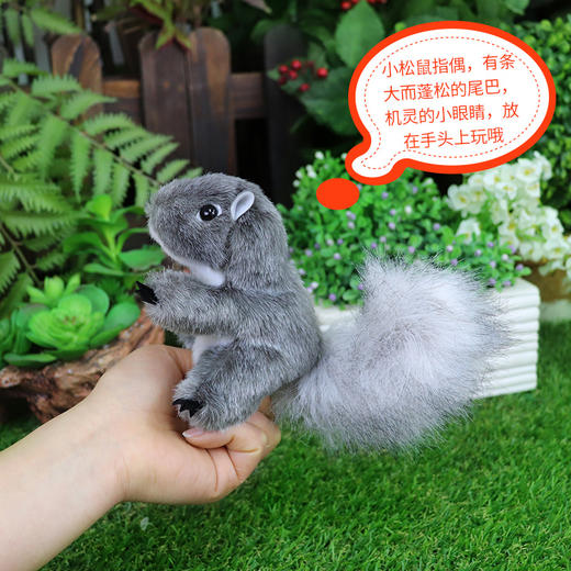Folkmanis Puppets灰松鼠指套玩具/2648玩偶毛绒玩具礼物 商品图2