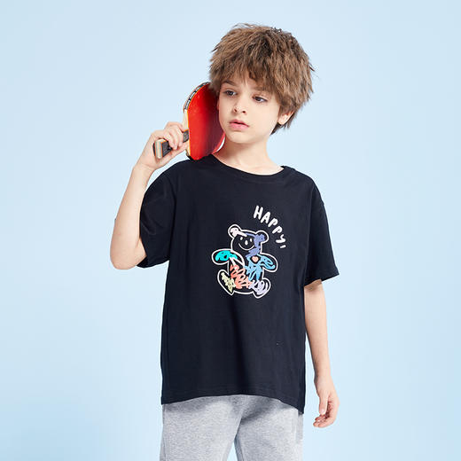 龙之涵2021夏季新品男童全棉短袖T恤 商品图4