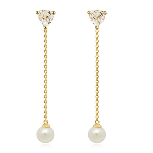 Pearl moments 白色托帕珍珠耳线 商品图0