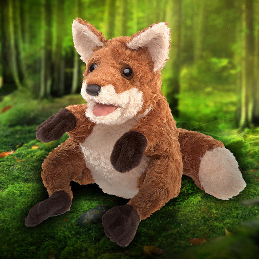 Folkmanis Puppets坐姿狐狸玩具/3081玩偶毛绒玩具礼物 商品图3