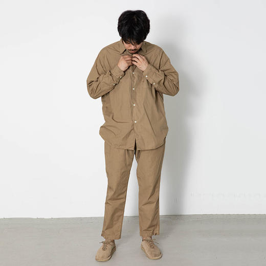 hobo COTTON LS SHIRT 日本职人制 咖啡染 炭染 长袖衬衫 商品图2