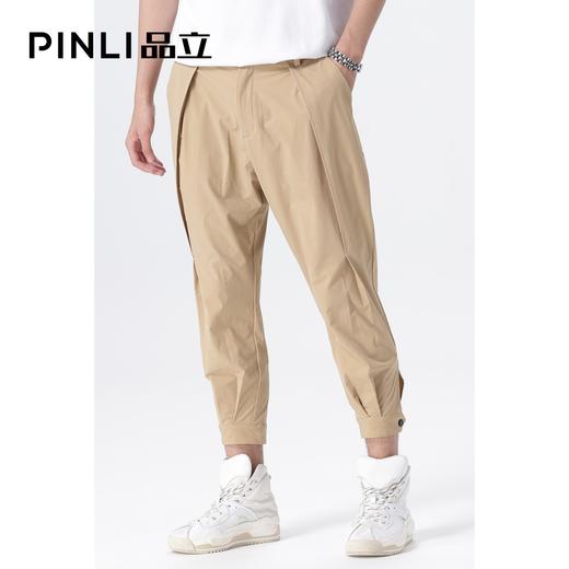 PINLI品立夏季新款男士直筒小脚休闲长裤百搭ins潮B212617364 商品图0