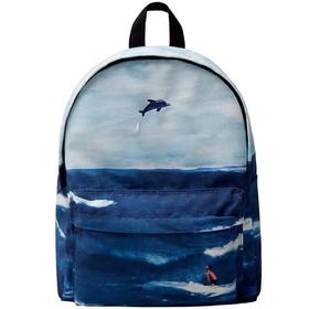 韩版小清新印花双肩背包