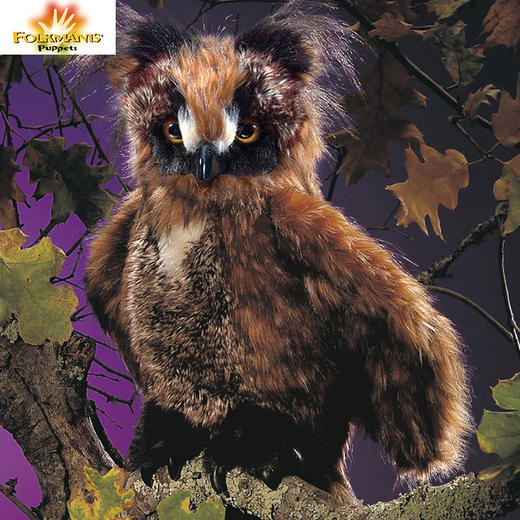 Folkmanis Puppets眨眼猫头鹰玩具/2403玩偶毛绒玩具礼物 商品图1