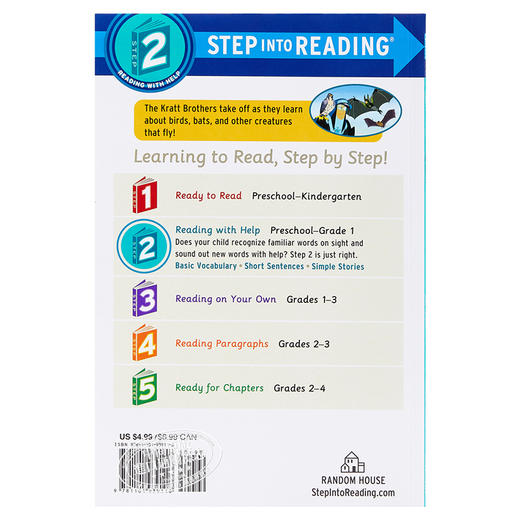 【中商原版】Step Into Reading2：Wild Fliers! - Dlx Sir 阅读进阶2级：动物兄弟野生动物 儿童科普 平装 英文原版 3-6岁 商品图1