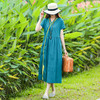 GYH  2021收腰中长款棉麻连衣裙 商品缩略图2