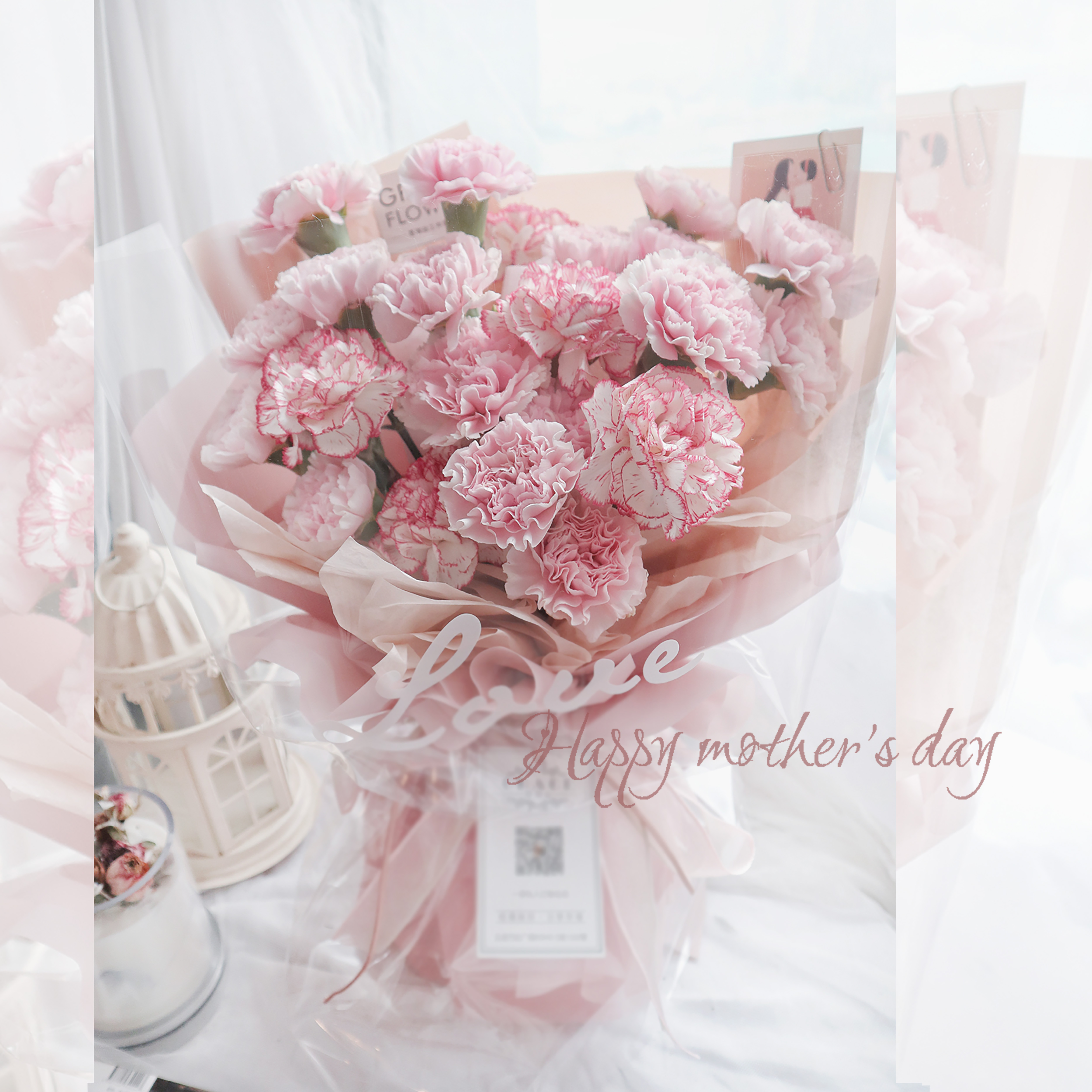 《陌上花开》-母亲节康乃馨花束