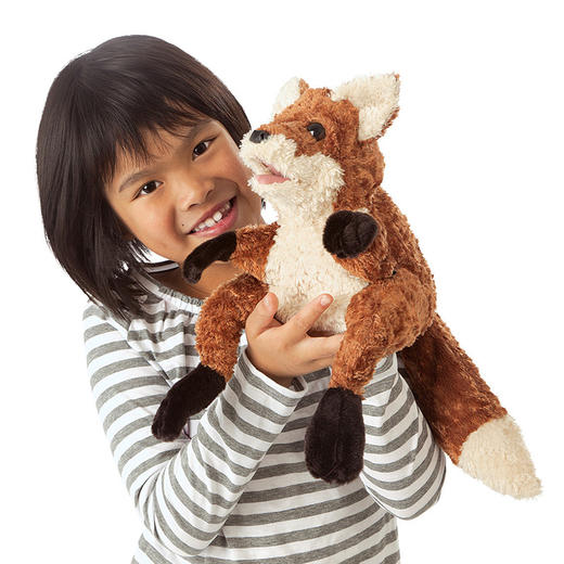 Folkmanis Puppets坐姿狐狸玩具/3081玩偶毛绒玩具礼物 商品图1