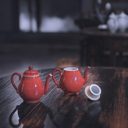 学古小鸿壶「霁红釉」 商品图2