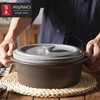 日本 宫尾MIYAWO IH 手绘条纹盖陶土锅 灰色 1.7L & 2.7L 商品缩略图1