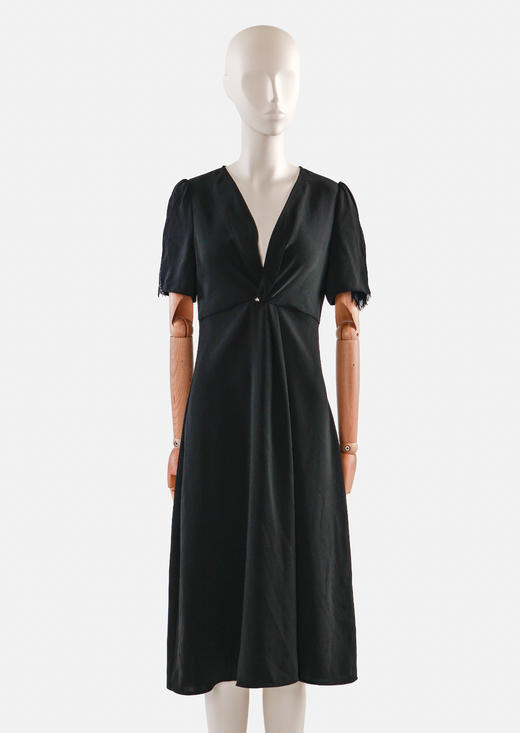 前抽褶连衣裙 商品图0