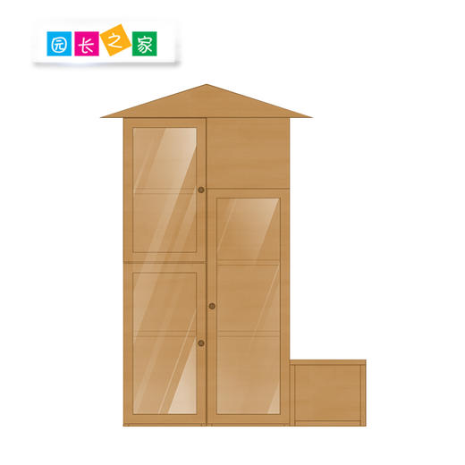 户外书柜防晒置物柜防晒防雨户外露天防腐实木柜收纳 凿光书屋 商品图4