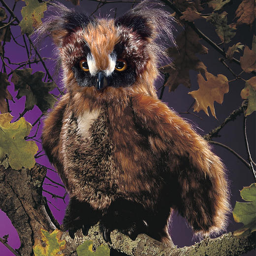 Folkmanis Puppets眨眼猫头鹰玩具/2403玩偶毛绒玩具礼物 商品图3